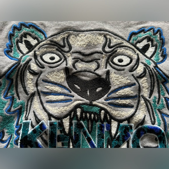 Kenzo Paris Grey Tiger Sweatshirt Medium - Picture 3 of 12